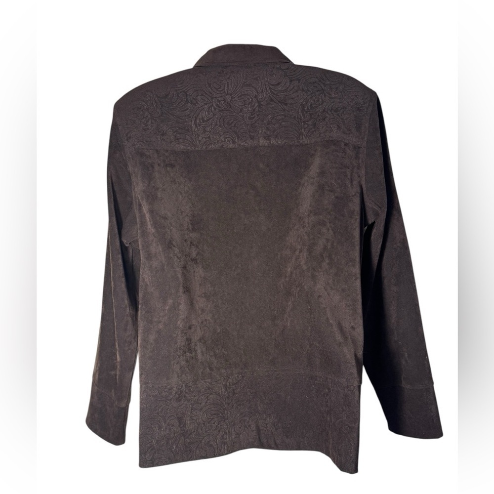 Notations Patchwork Brown Blazer Womens Jacket size Medium - Picture 8 of 14